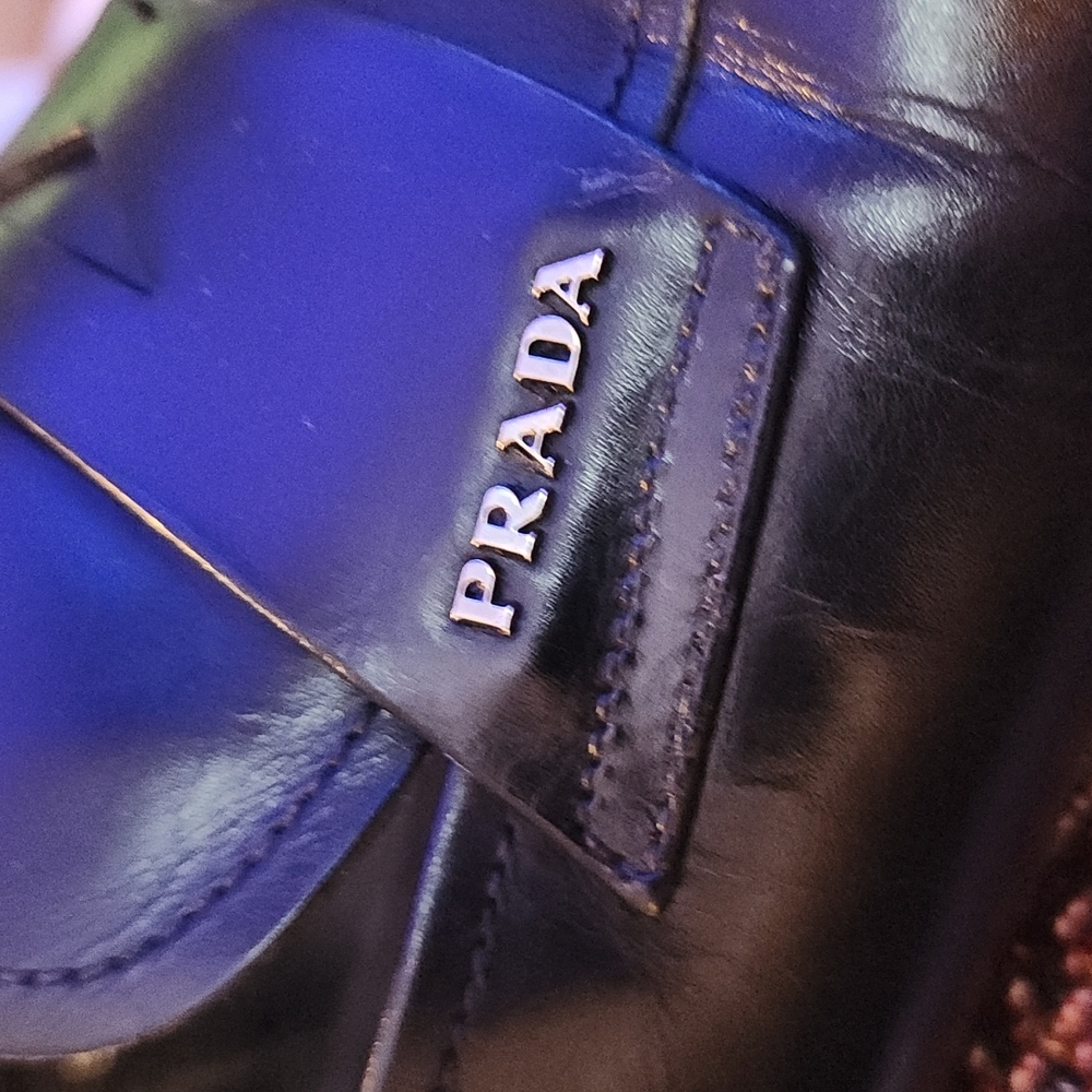 Prada Leather Black Penny Loafers Prada Size 10.5 US 11.5 made in Italy ๐ฎ๐น - Picture 11 of 12